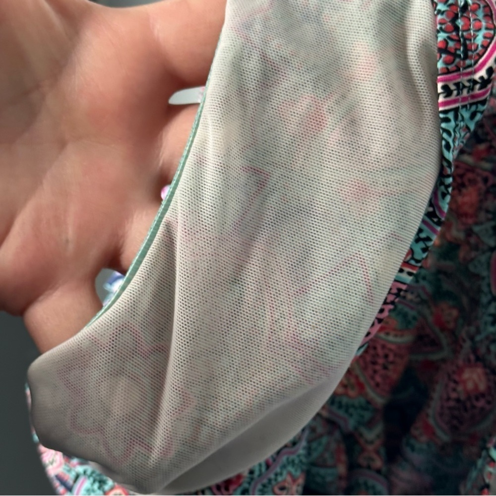 Love Your Assets Spanx Paisley Floral Multicolor Swimsuit Size Large - Picture 9 of 11